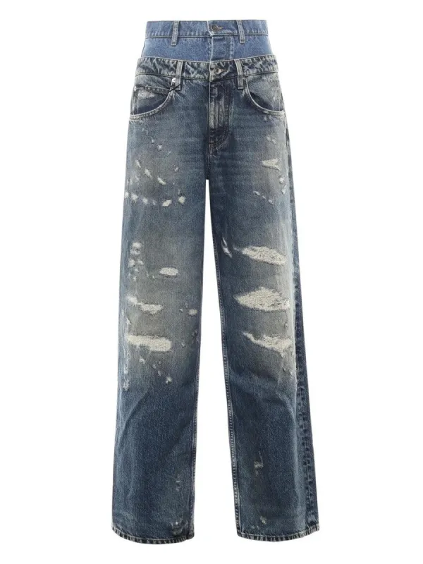 Dolce & Gabbana DOUBLE LAYER DENIM JEANS sold by Siebentaschen