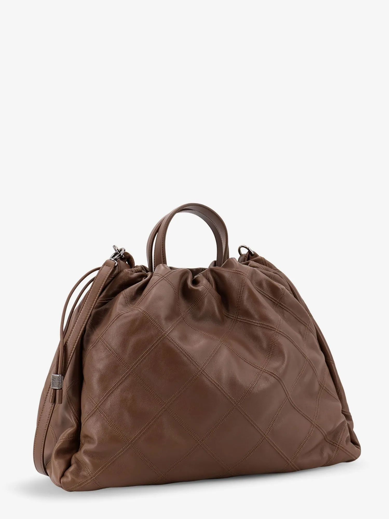 Brunello Cucinelli Mellow quilted leather shopper bag with Monile sold by Siebentaschen product image thumbnail 3
