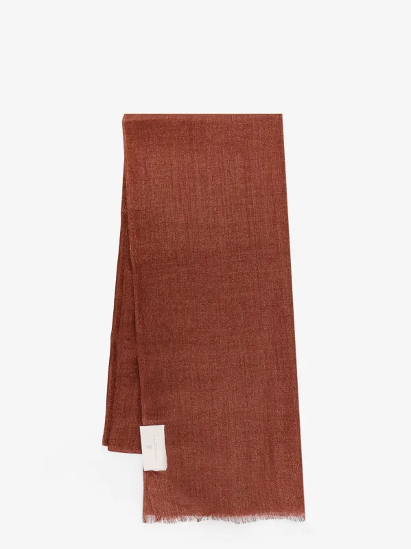 Brunello Cucinelli Cashmere and silk blend scarf sold by Siebentaschen