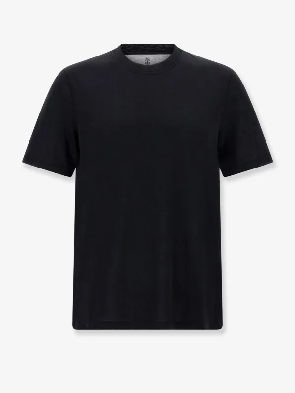 Brunello Cucinelli Silk and cotton blend t-shirt made by Siebentaschen