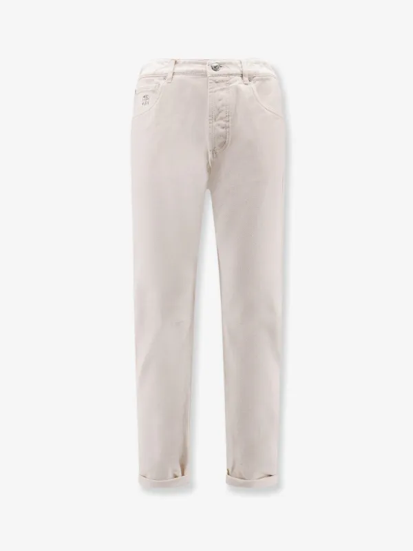 Brunello Cucinelli Canvas trousers sold by Siebentaschen