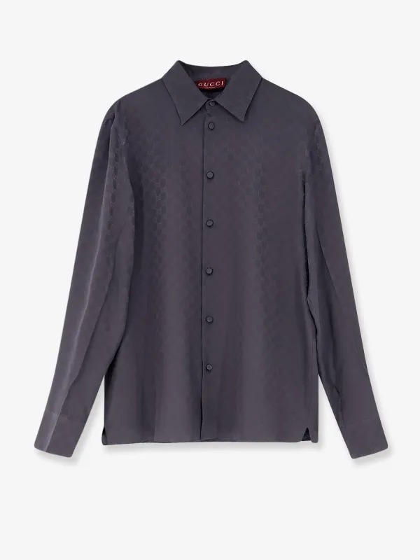 Gucci GG Jacquard silk shirt sold by Siebentaschen
