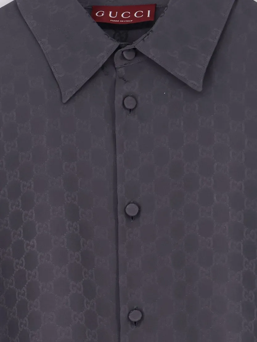 Gucci GG Jacquard silk shirt sold by Siebentaschen product image thumbnail 3
