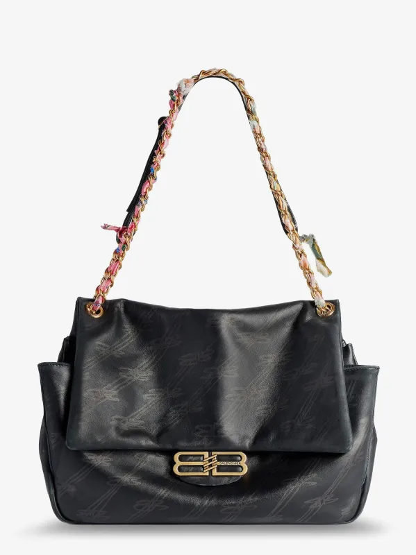 Balenciaga Darling leather shoulder bag with BB logo on the front sold by Siebentaschen