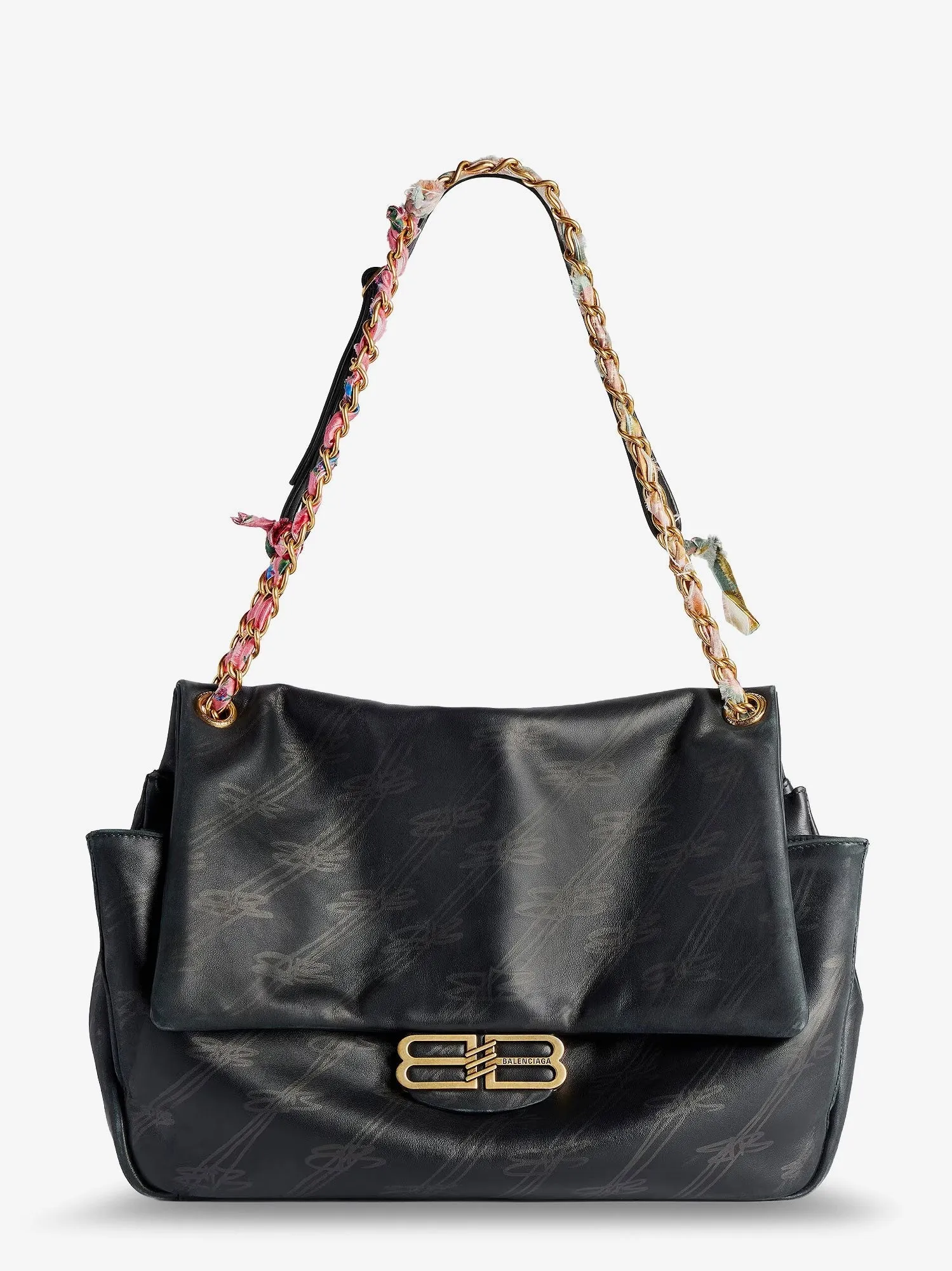Balenciaga Darling leather shoulder bag with BB logo on the front sold by Siebentaschen