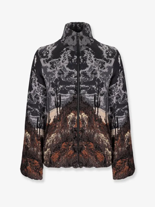 Laneus Knitted cotton and wool jacket sold by Siebentaschen