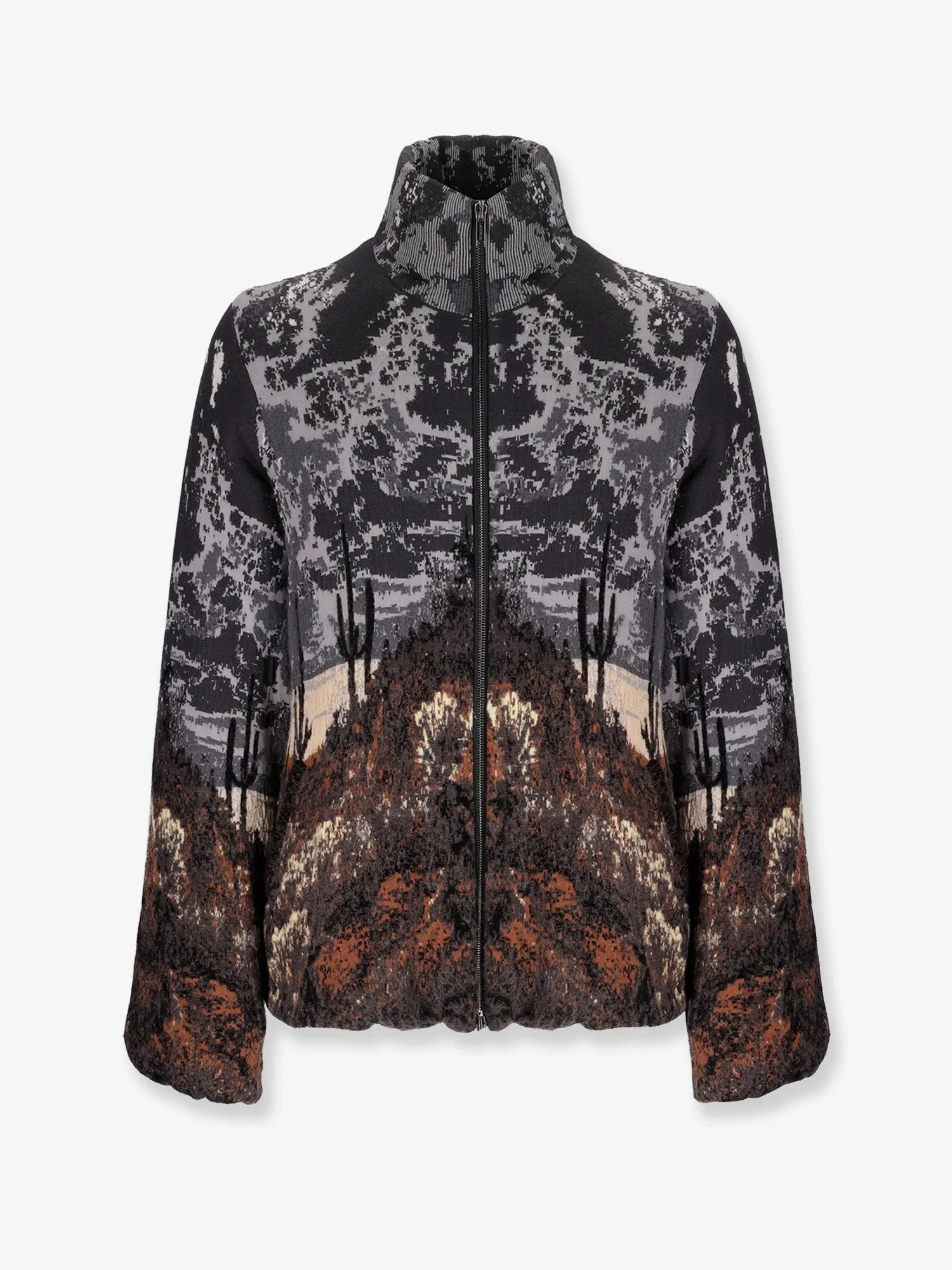 Laneus Knitted cotton and wool jacket sold by Siebentaschen