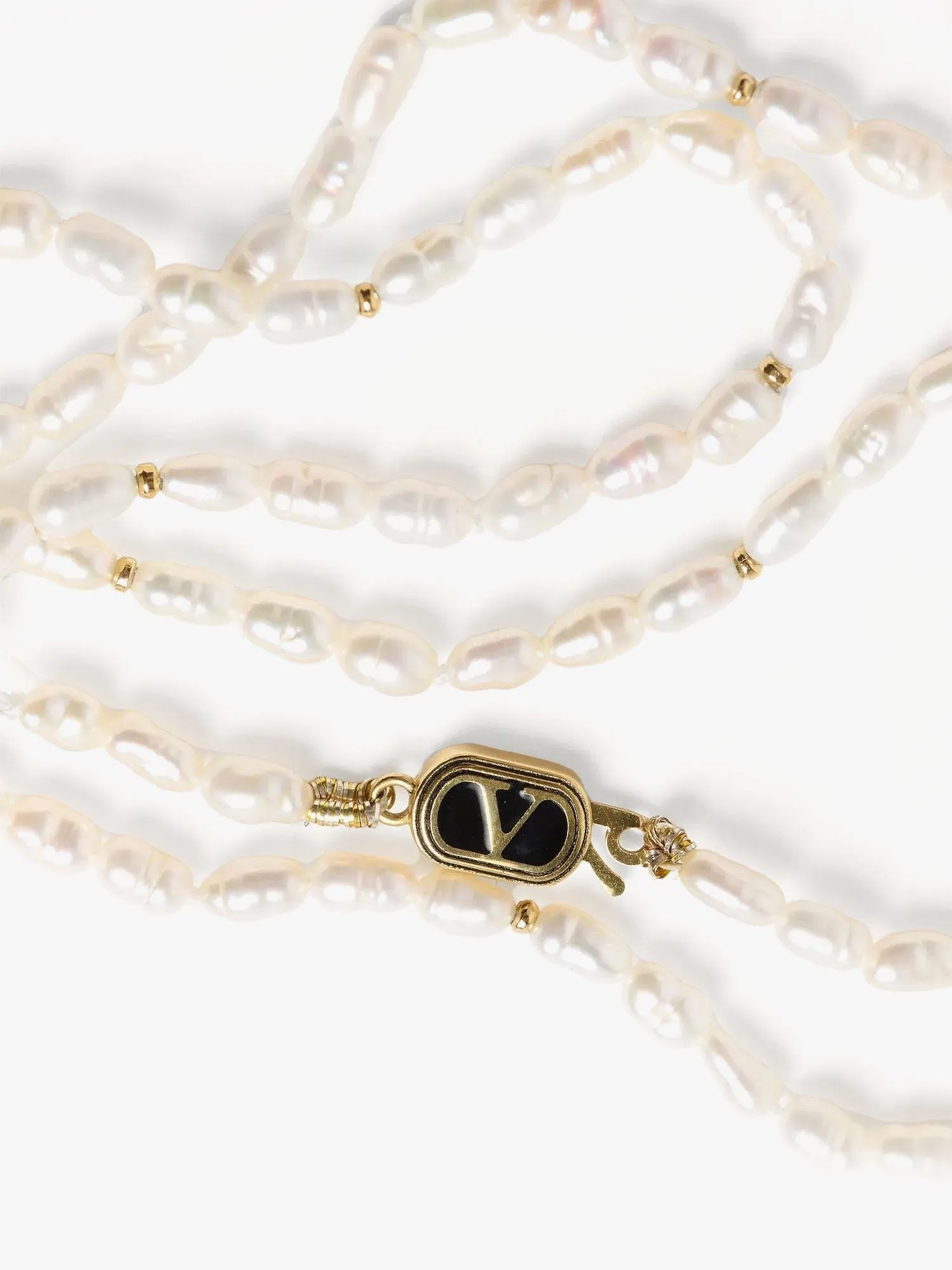Valentino Garavani Metal necklace with pearls sold by Siebentaschen product image thumbnail 3