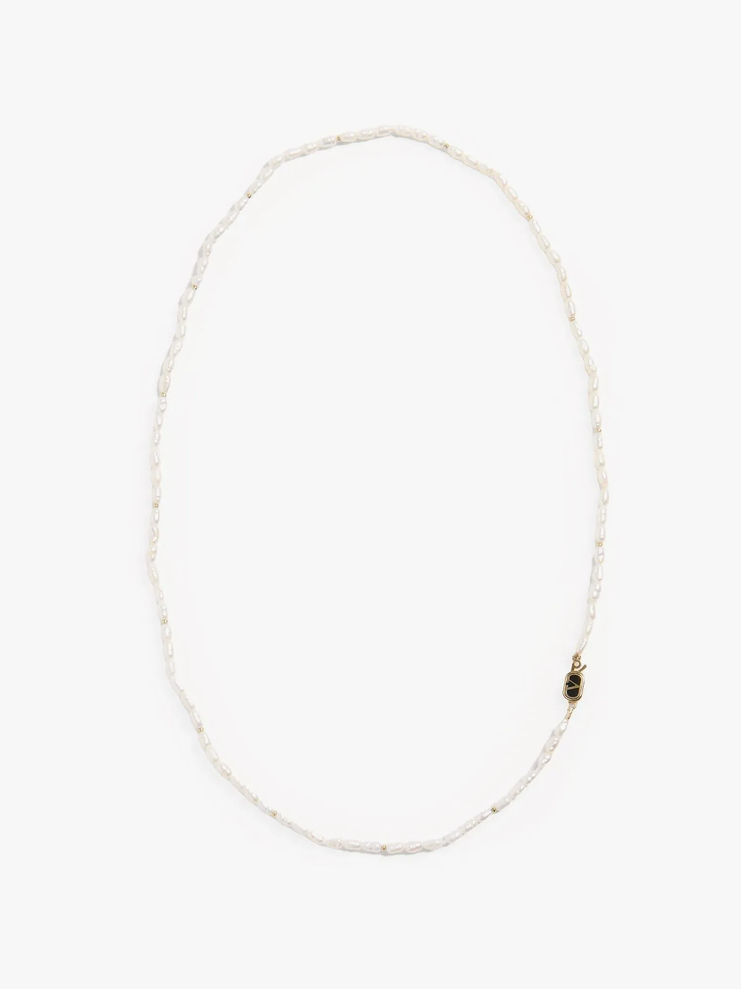Valentino Garavani Metal necklace with pearls sold by Siebentaschen