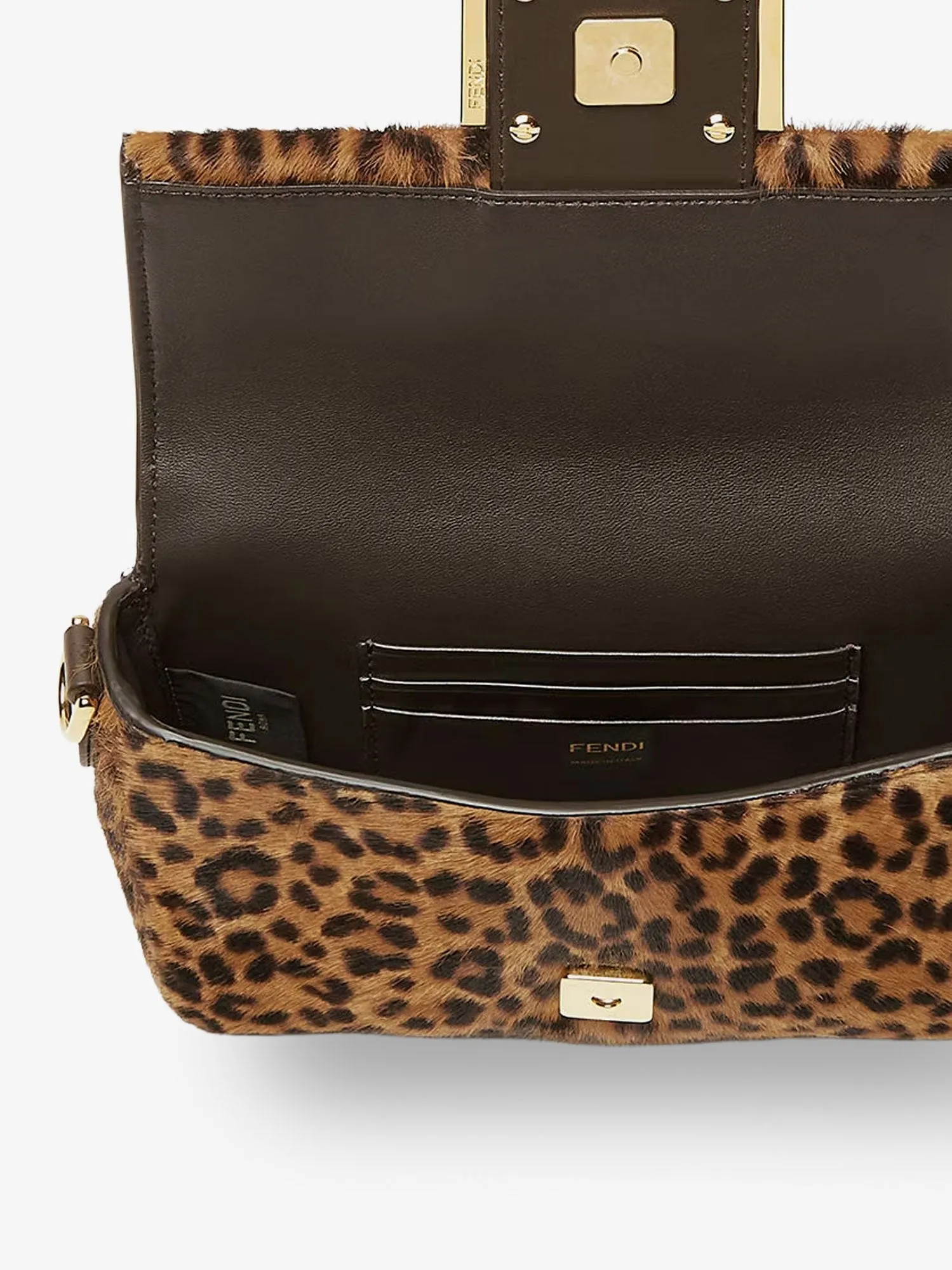 Fendi Baguette Mini leather shoulder bag with Fendi Leo print sold by Siebentaschen product image thumbnail 4