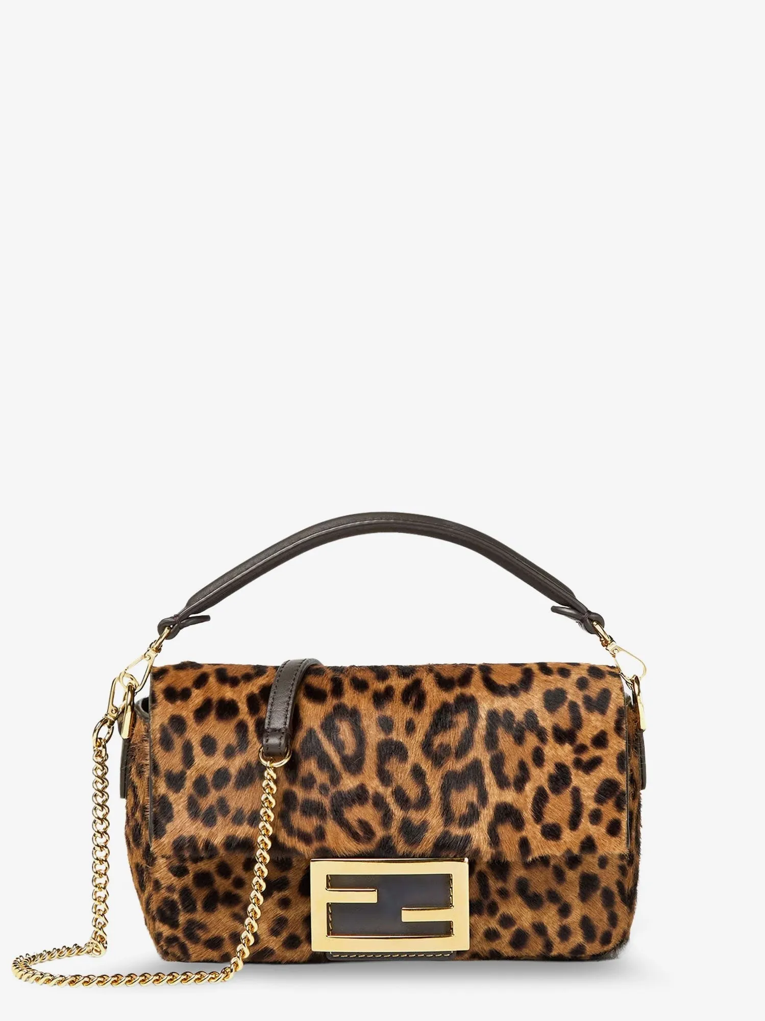 Fendi Baguette Mini leather shoulder bag with Fendi Leo print sold by Siebentaschen