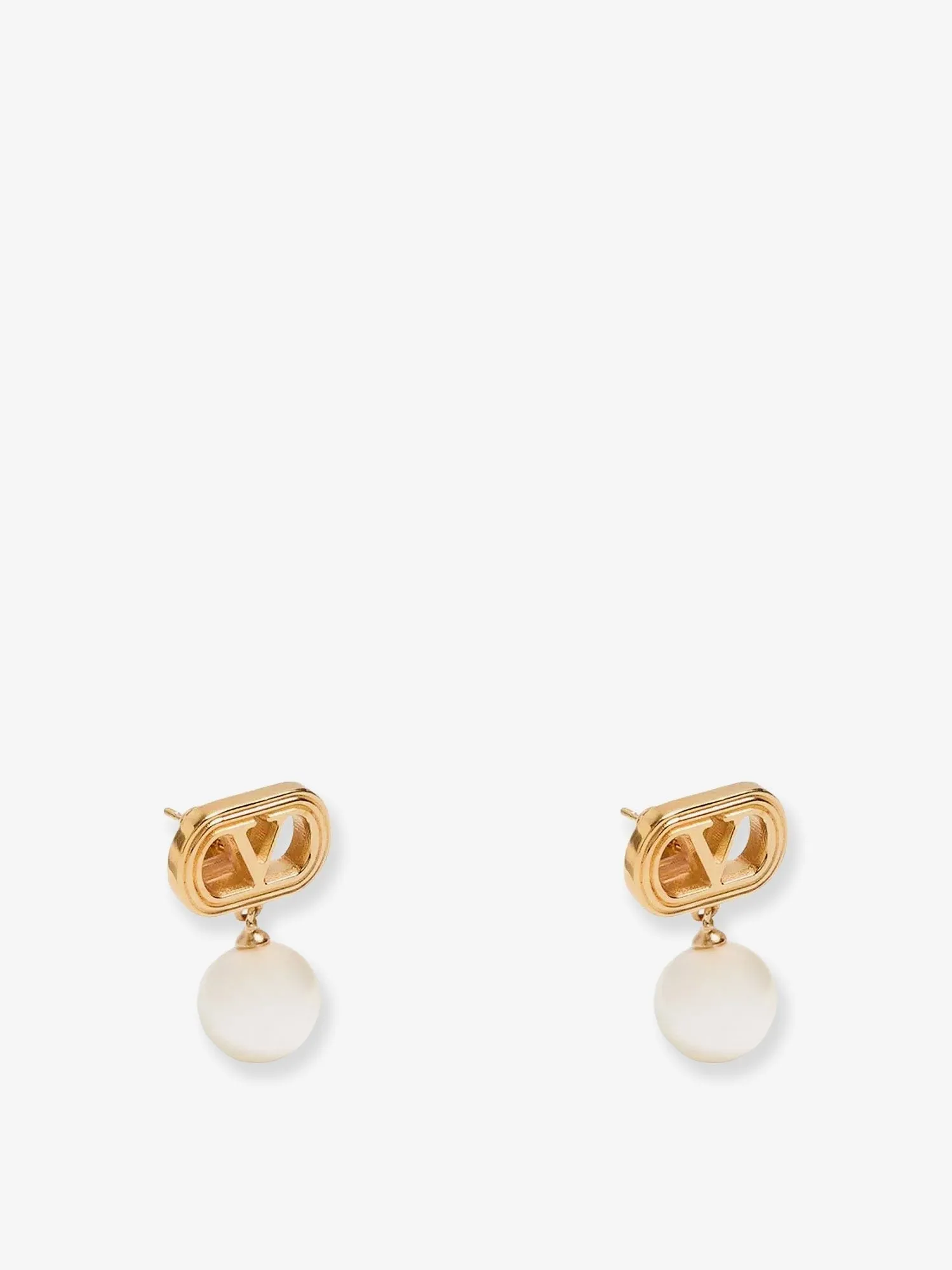 Valentino Garavani Ovalette metal earrings with Swarovski pearls sold by Siebentaschen product image thumbnail 4
