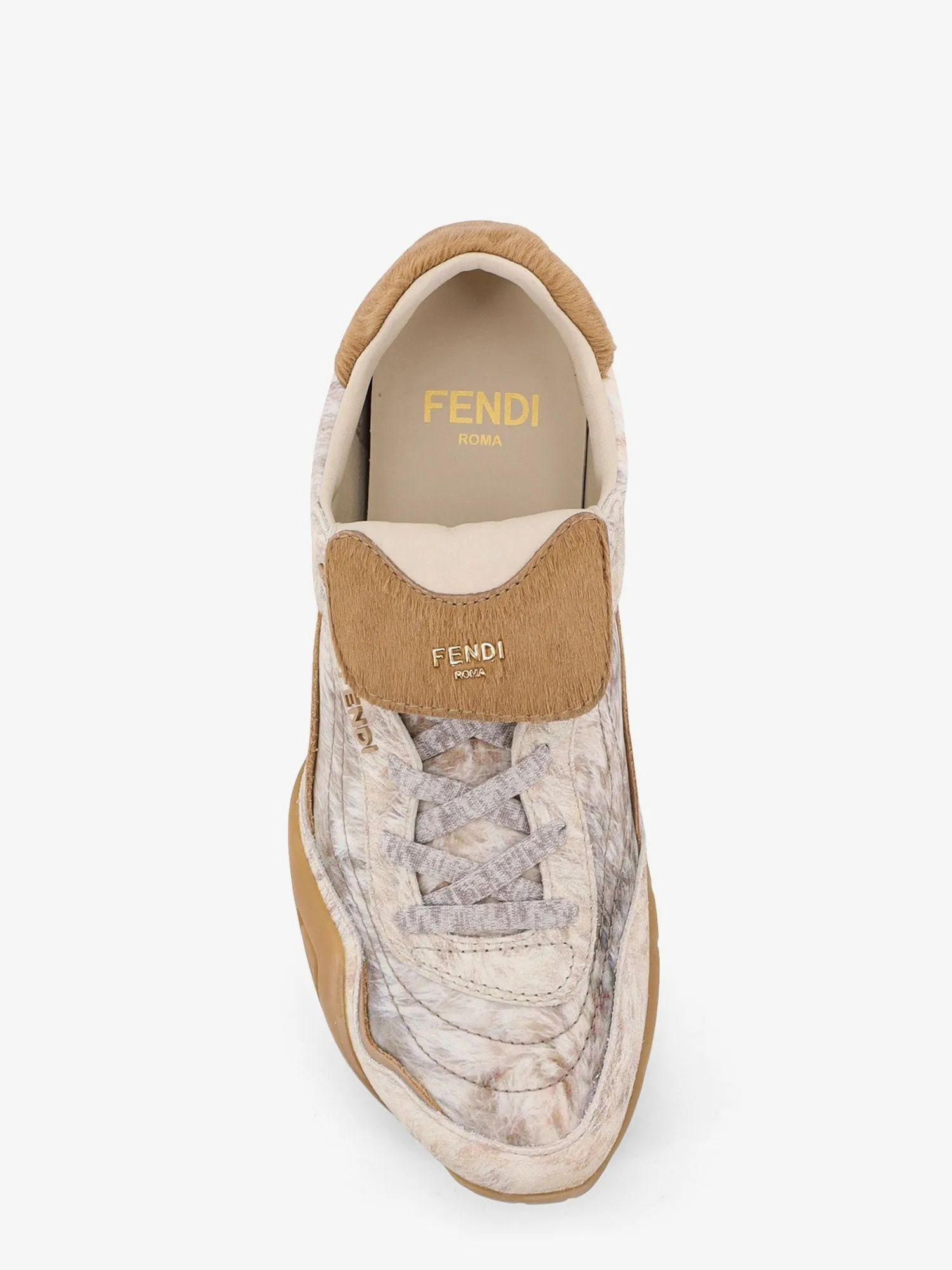 Fendi Wave Pulse leather and fabric sneakers sold by Siebentaschen product image thumbnail 5