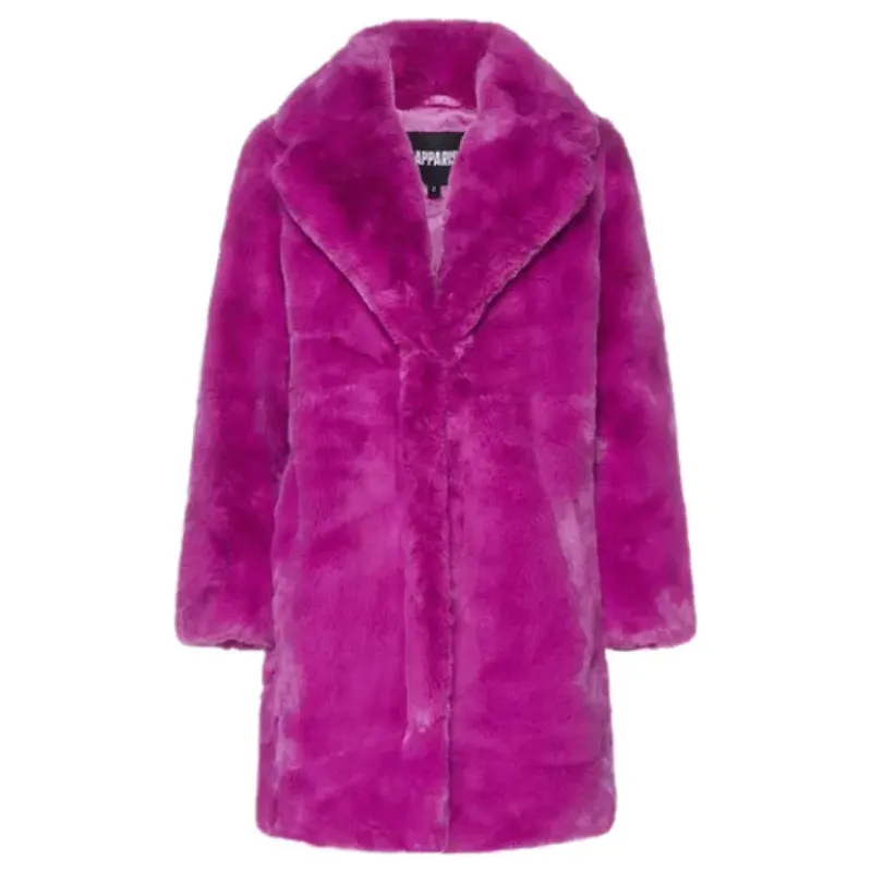 Apparis eco faux fur coat - pink sold by Siebentaschen