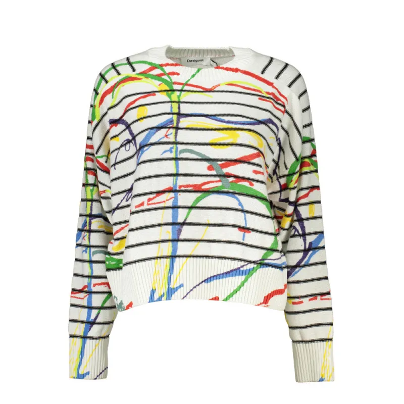 Desigual women's round-neck sweater with contrast detail sold by Siebentaschen