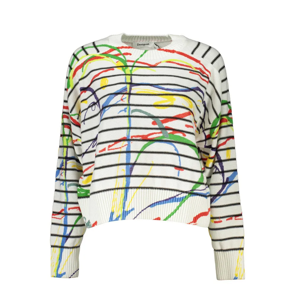 Desigual women's round-neck sweater with contrast detail sold by Siebentaschen