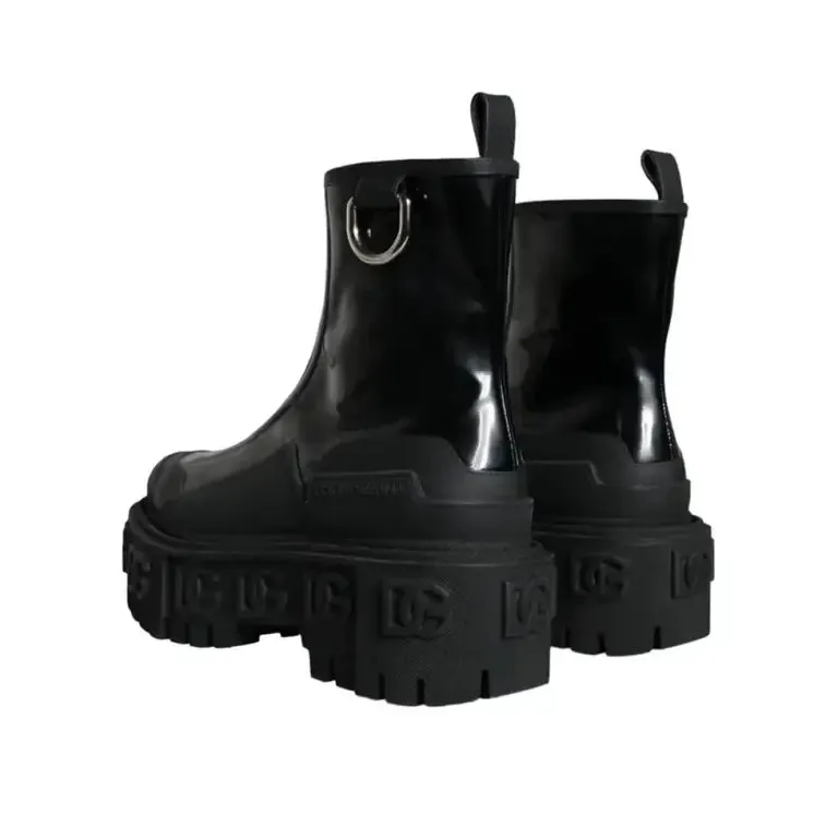 Dolce & Gabbana Leather Boots Logo Shoes Black sold by Siebentaschen product image thumbnail 3