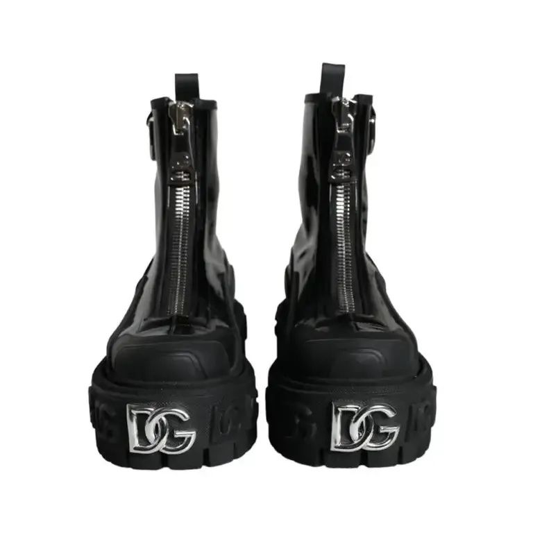 Dolce & Gabbana Leather Boots Logo Shoes Black sold by Siebentaschen product image thumbnail 2