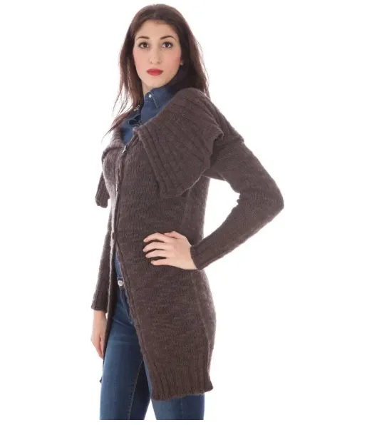 Fred Perry Brauner Damen Wollpullover & Cardigan sold by Siebentaschen product image thumbnail 2