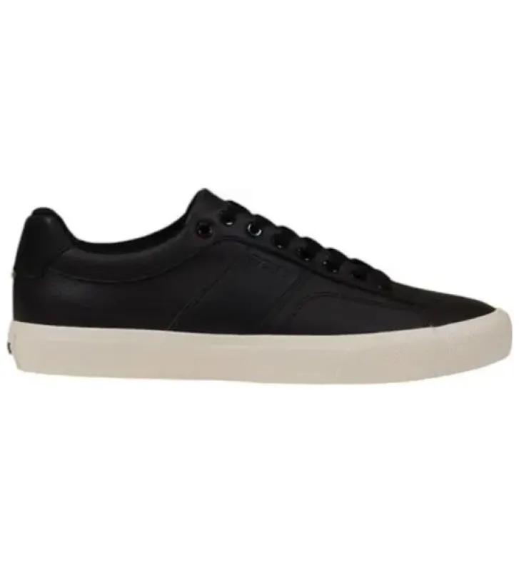 Hugo Boss Schwarzer Leder-Sneaker sold by Siebentaschen