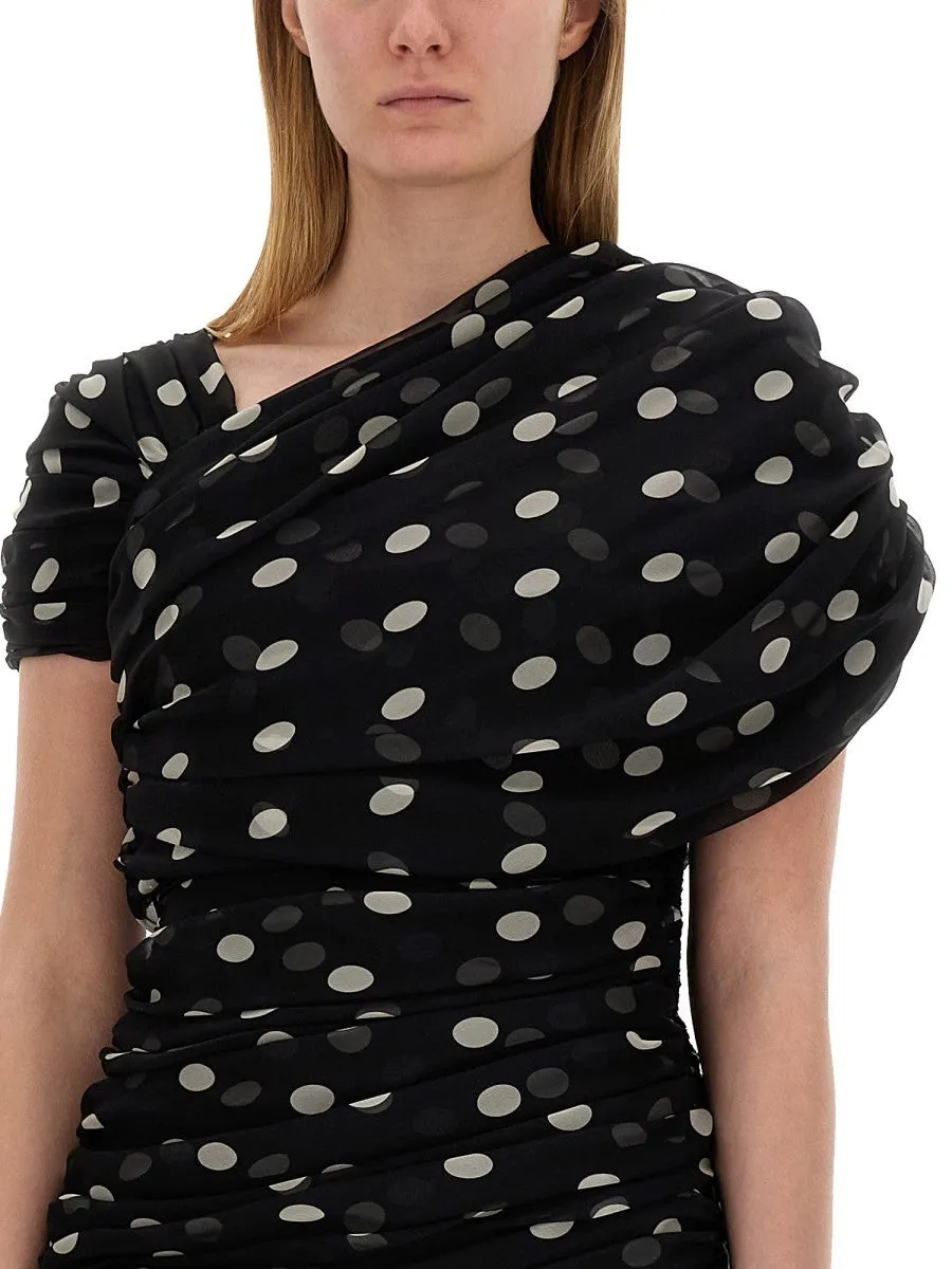 Saint Laurent ASYMMETRICAL GATHERED DRESS sold by Siebentaschen product image thumbnail 4