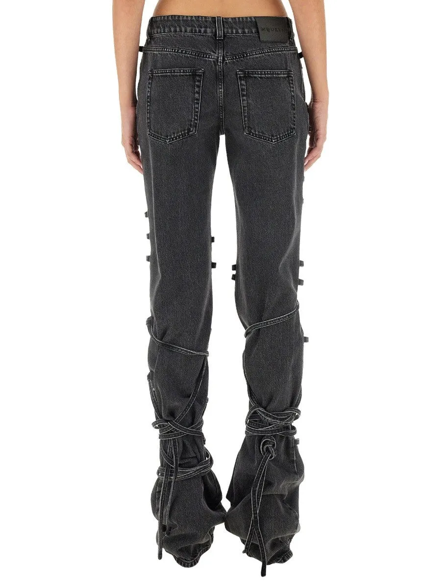 Alexander Mcqueen JEANS WITH KNOTTED DETAIL sold by Siebentaschen product image thumbnail 3