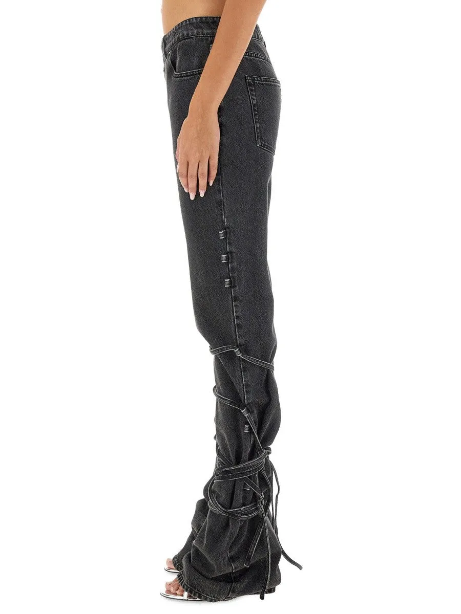 Alexander Mcqueen JEANS WITH KNOTTED DETAIL sold by Siebentaschen product image thumbnail 4