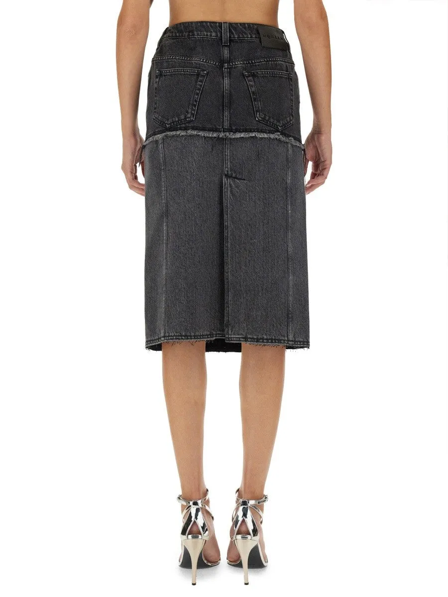 Alexander Mcqueen TWO-TONE DENIM SKIRT sold by Siebentaschen product image thumbnail 3