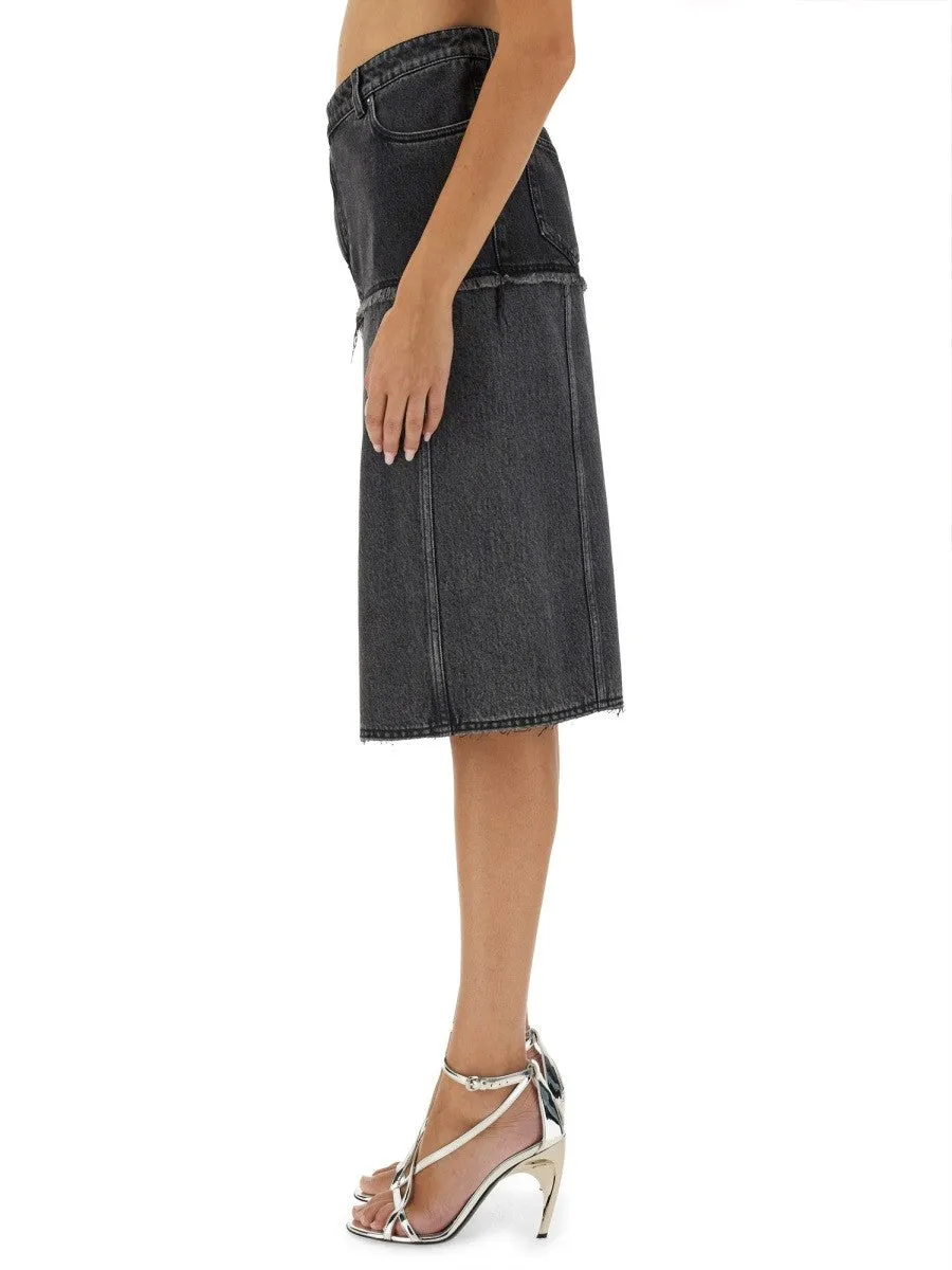 Alexander Mcqueen TWO-TONE DENIM SKIRT sold by Siebentaschen product image thumbnail 4