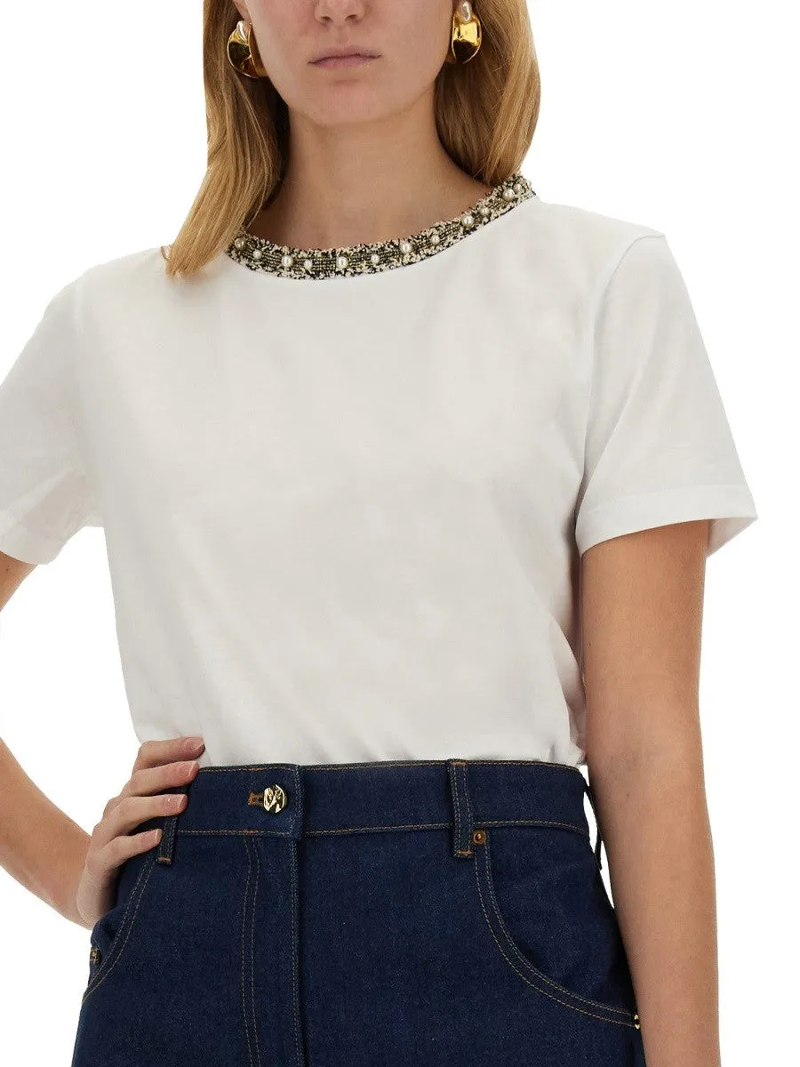 NINA RICCI T-SHIRT WITH EMBROIDERED COLLAR sold by Siebentaschen product image thumbnail 4