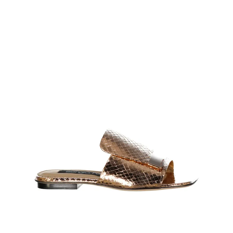 Sergio Rossi Leather Flat Sandals sold by Siebentaschen
