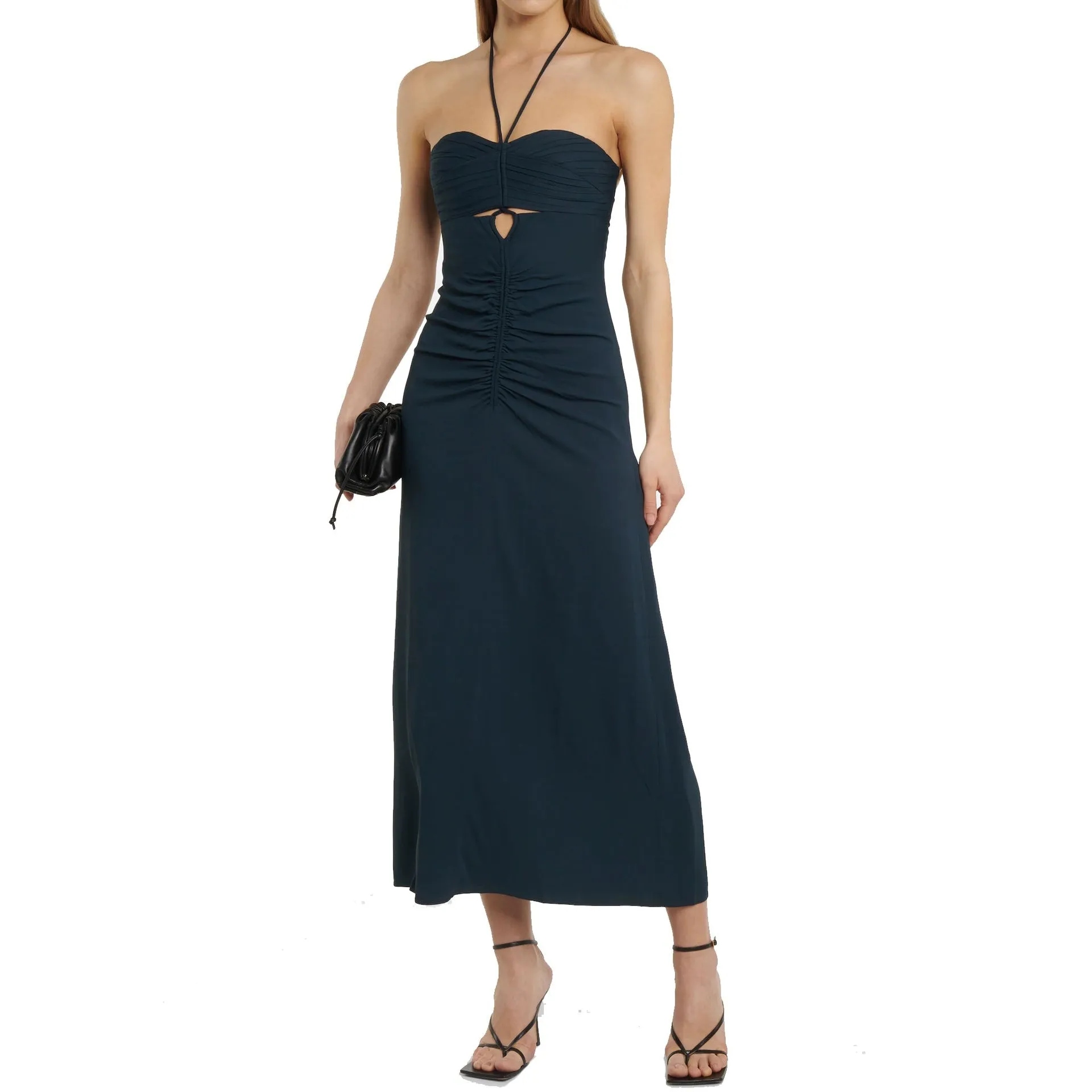 Self-Portrait Cut-Out Ruched Maxi Dress sold by Siebentaschen product image thumbnail 5