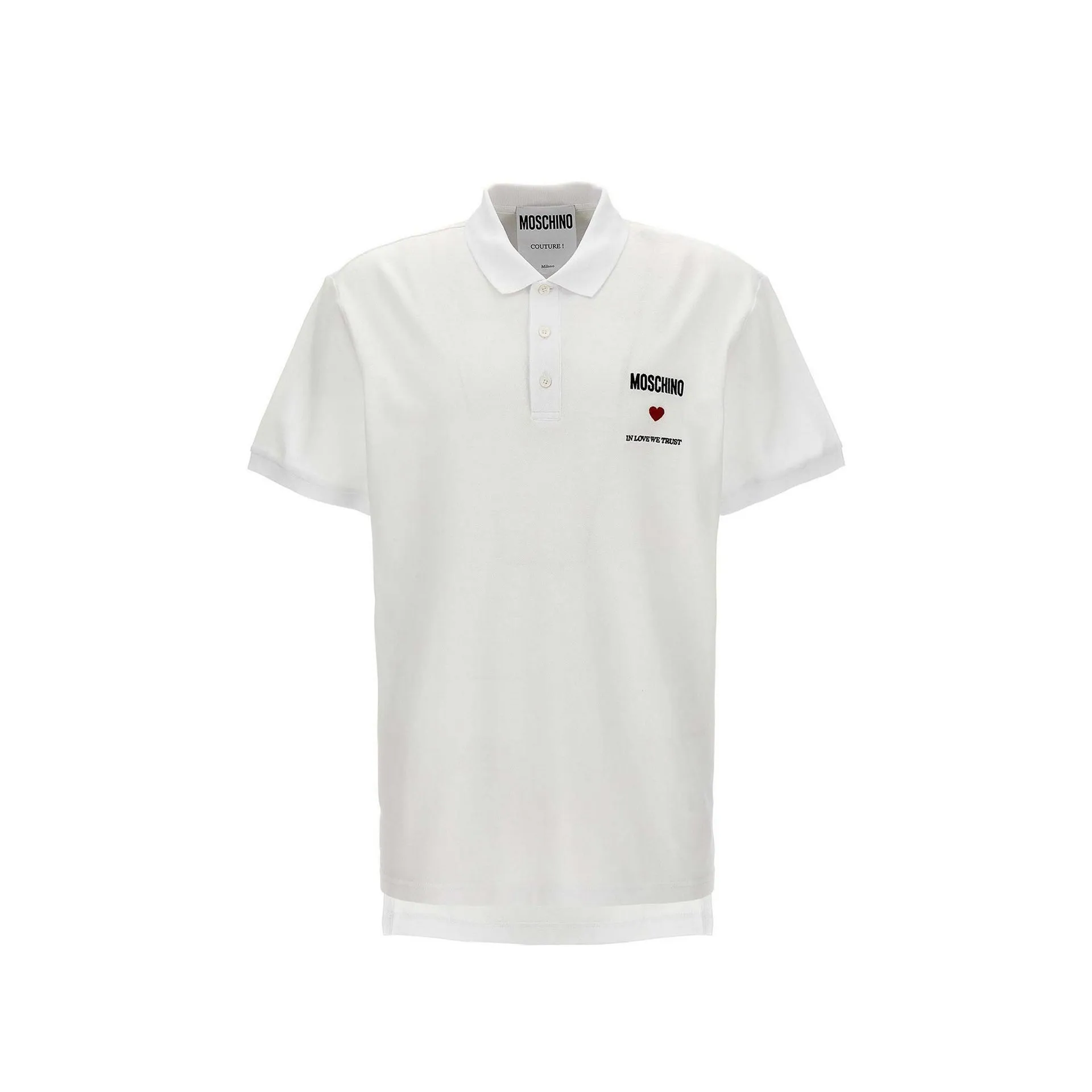 Moschino Couture In Love We Trust Cotton Polo sold by Siebentaschen