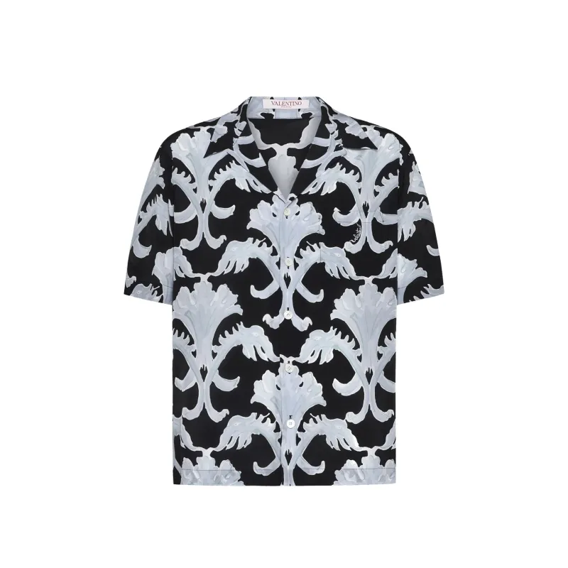 Valentino Garavani Metamorphos Wall Print Bowling Shirt sold by Siebentaschen