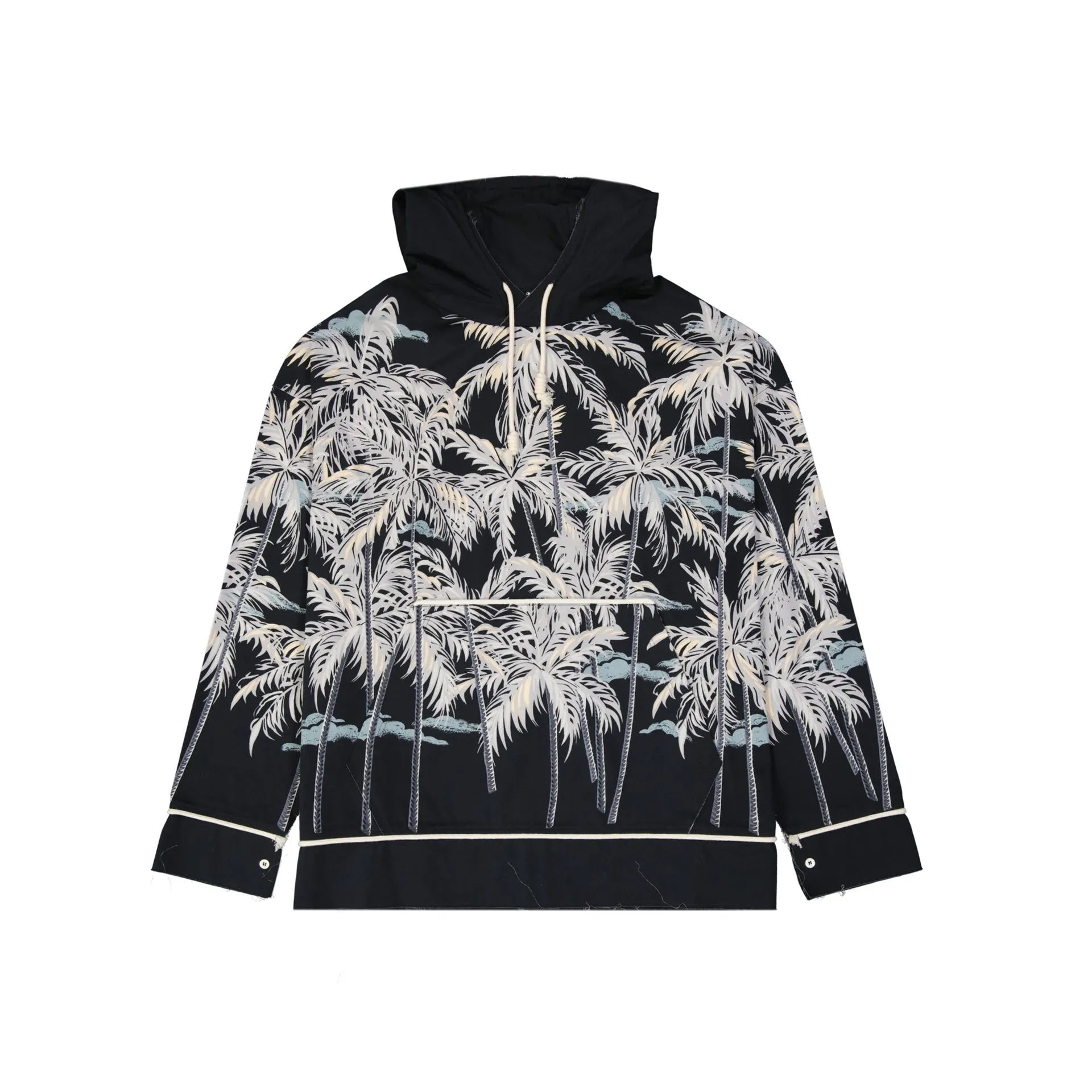 Palm Angels Hooded Printed Shirt sold by Siebentaschen