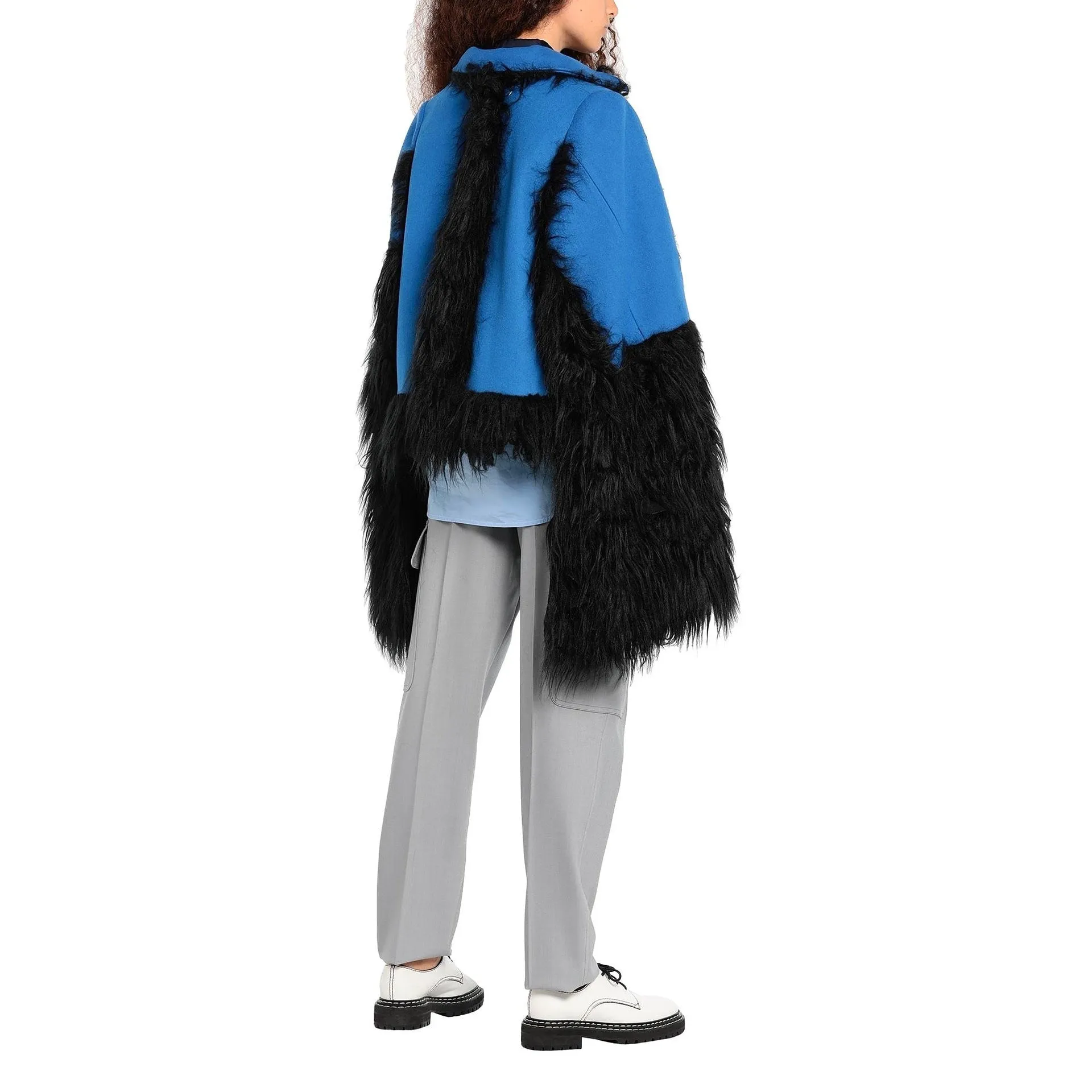 Maison Margiela Faux Fur Trimmed Cape Jacket sold by Siebentaschen product image thumbnail 4