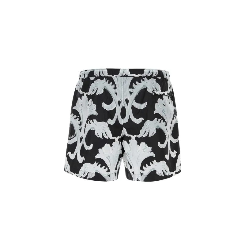 Valentino Metamorphos Wall-Print Swim Shorts sold by Siebentaschen