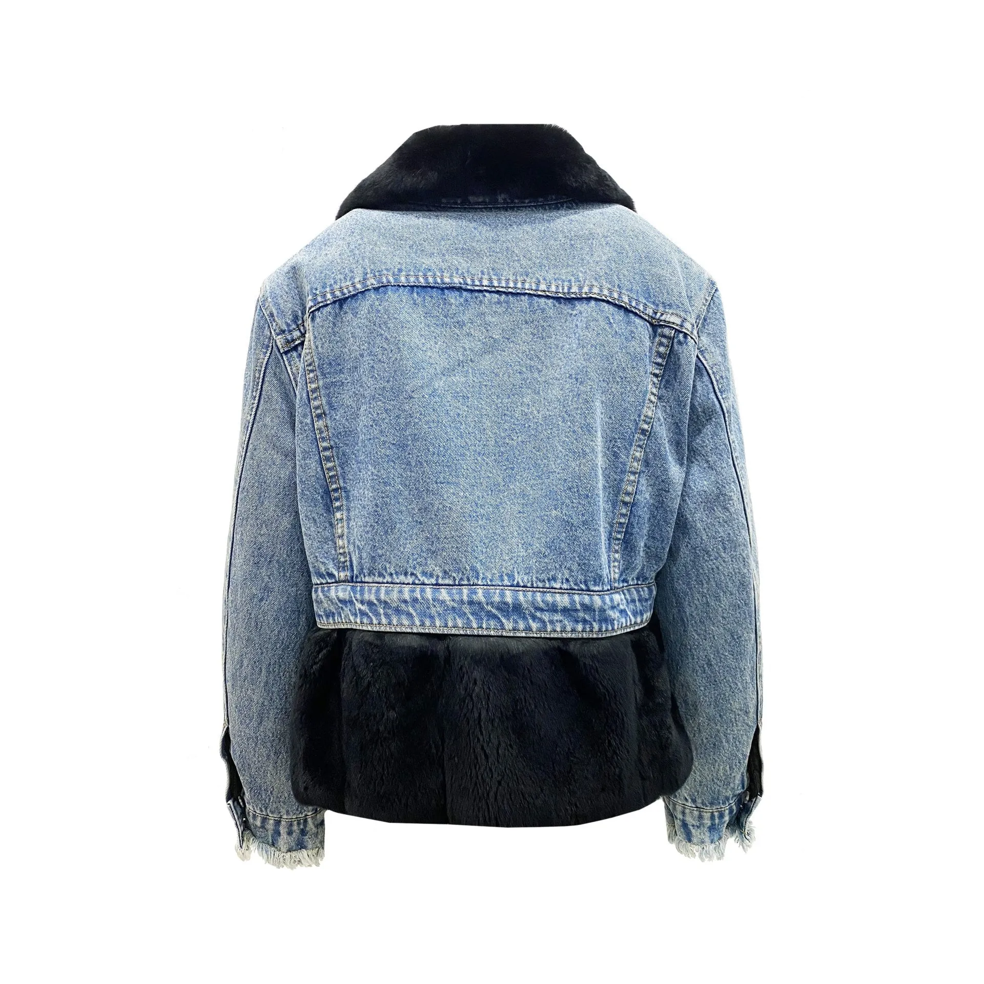 Forte Dei Marmi Couture Fur Lining Denim Jacket sold by Siebentaschen product image thumbnail 4