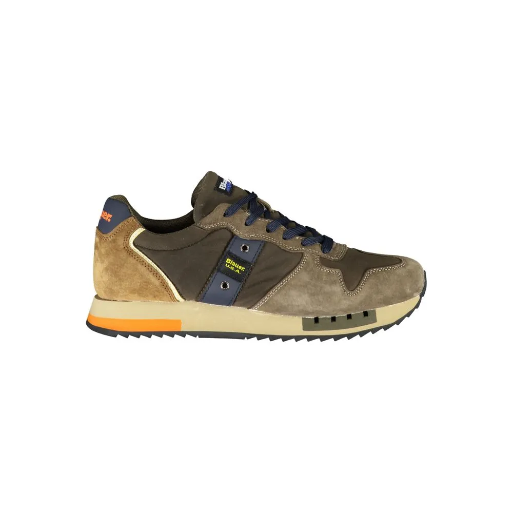 Blauer Green Men's Fashion Sneakers with Suede Detail sold by Siebentaschen