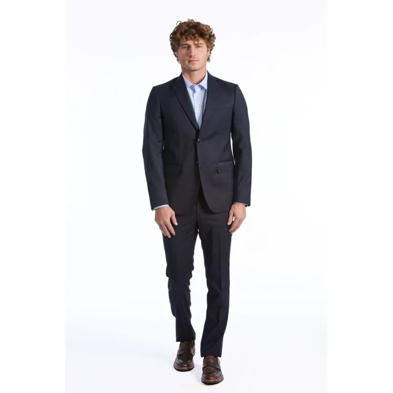 Baldinini Trend Blue Wool Suit For Men sold by Siebentaschen