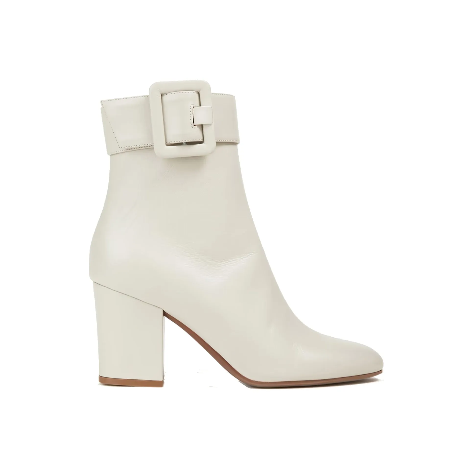 Sergio Rossi Buckled Leather Ankle Boots sold by Siebentaschen