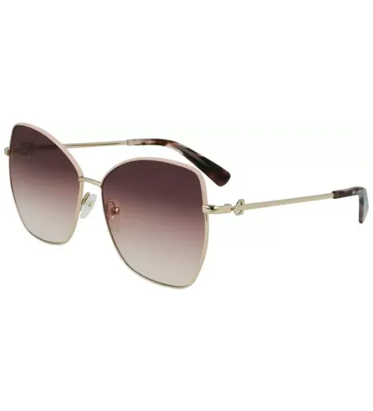 Longchamp pink metal sunglasses sold by Siebentaschen