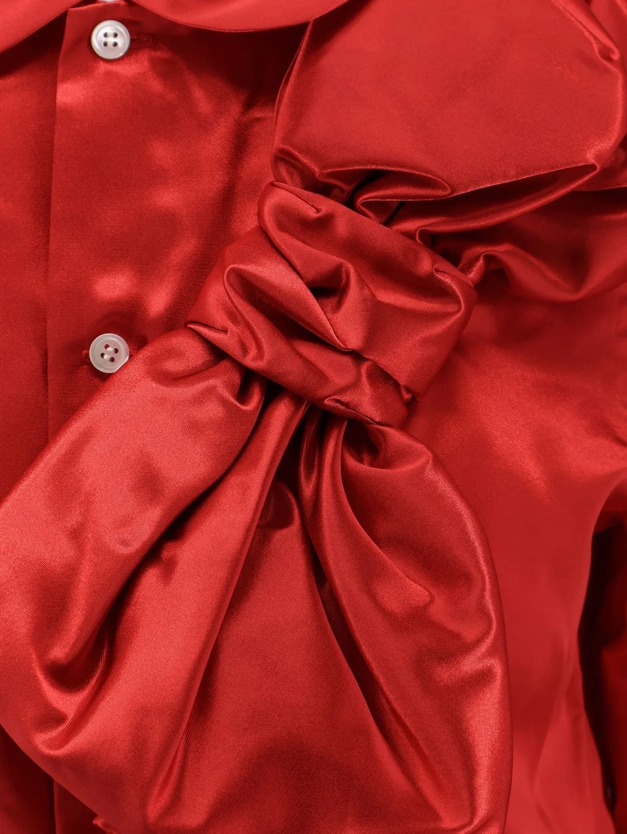 COMME DES GARCONS PLAY Satin shirt with maxi bow sold by Siebentaschen product image thumbnail 3