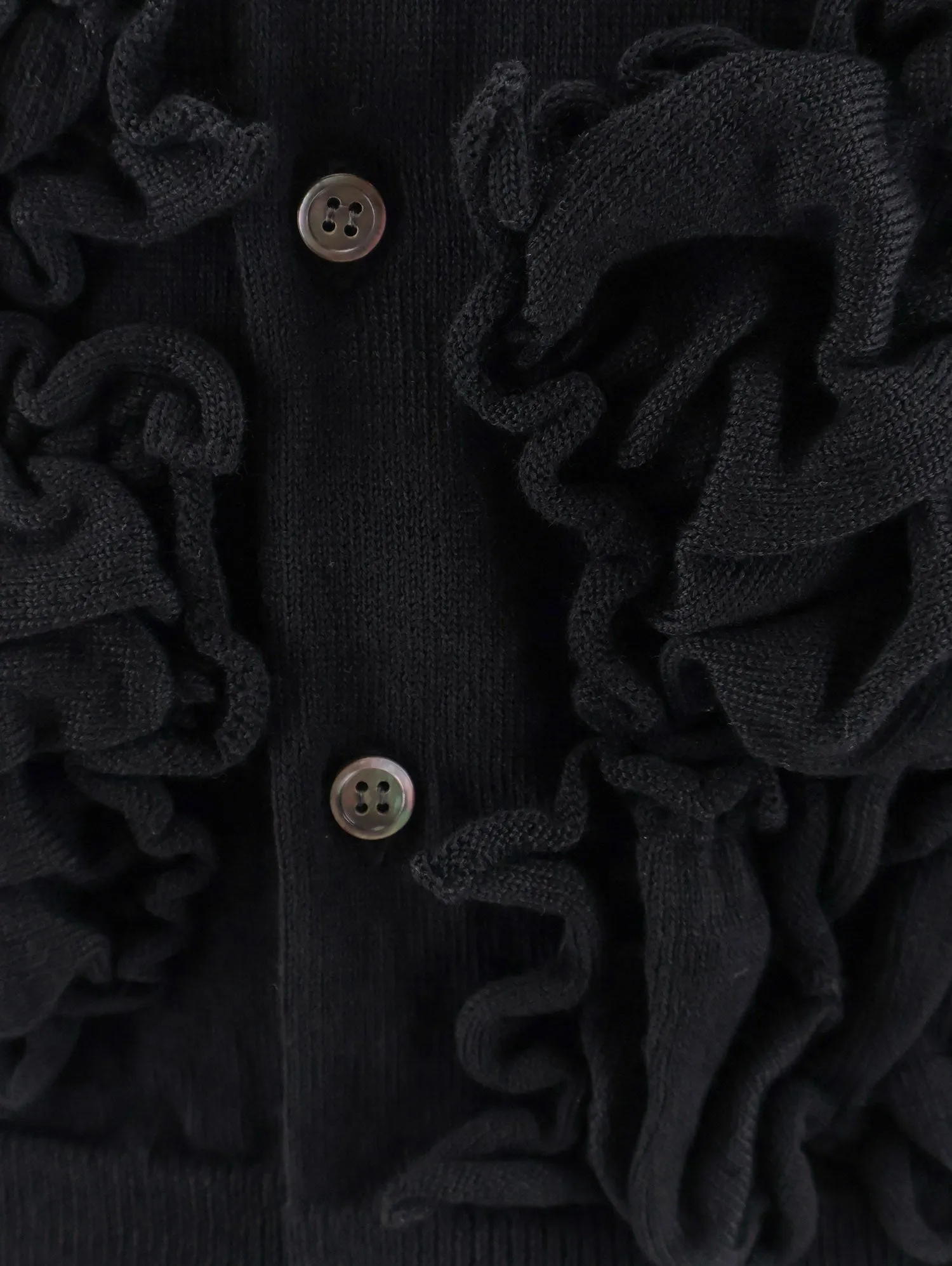 COMME DES GARCONS PLAY Wool cardigan with ruffled detail sold by Siebentaschen product image thumbnail 3