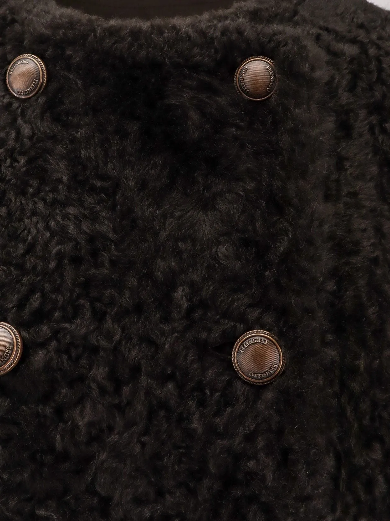 Brunello Cucinelli Reversible fuzzy shearling Caban Crop sold by Siebentaschen product image thumbnail 3