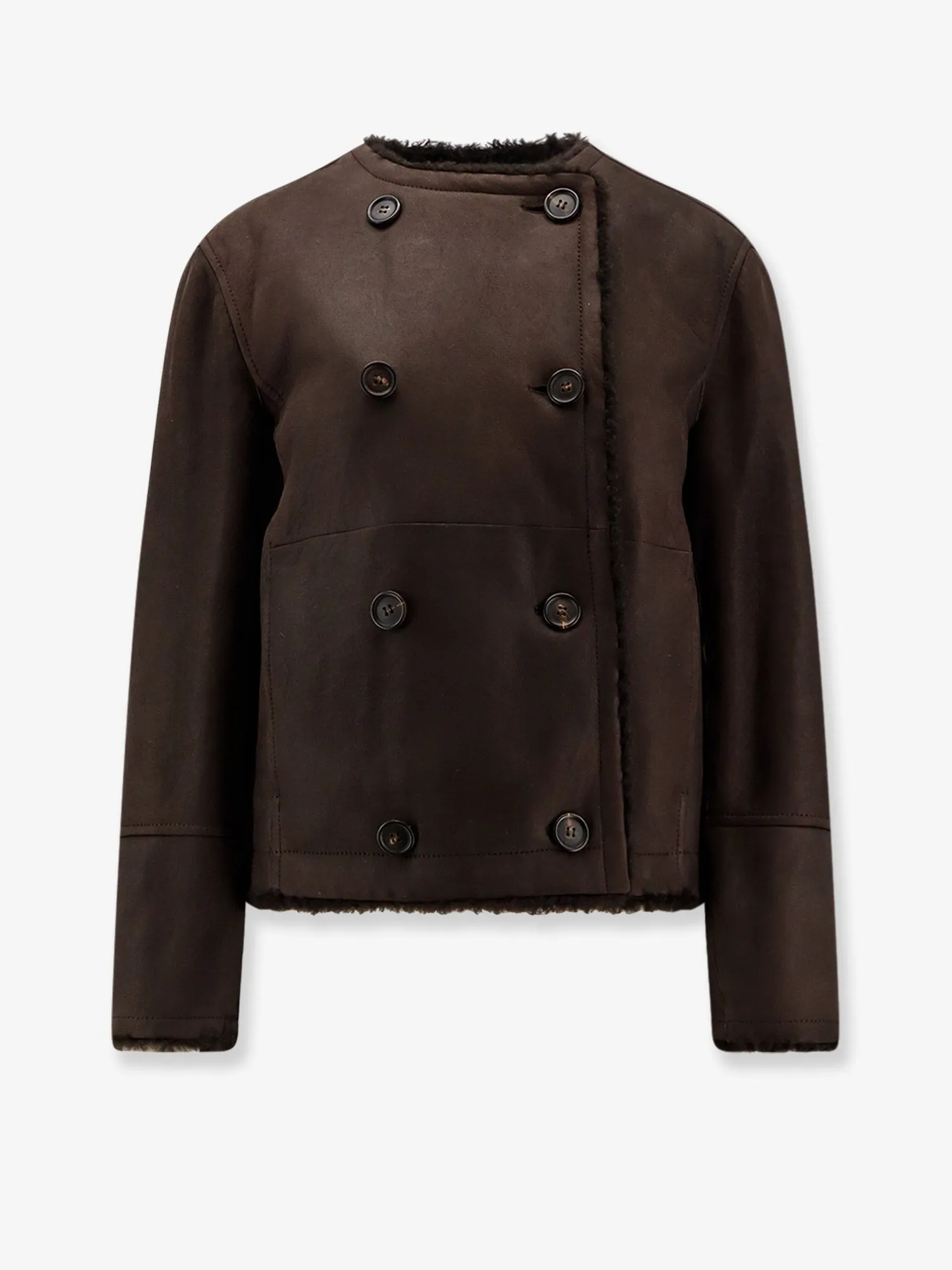 Brunello Cucinelli Reversible fuzzy shearling Caban Crop sold by Siebentaschen product image thumbnail 4