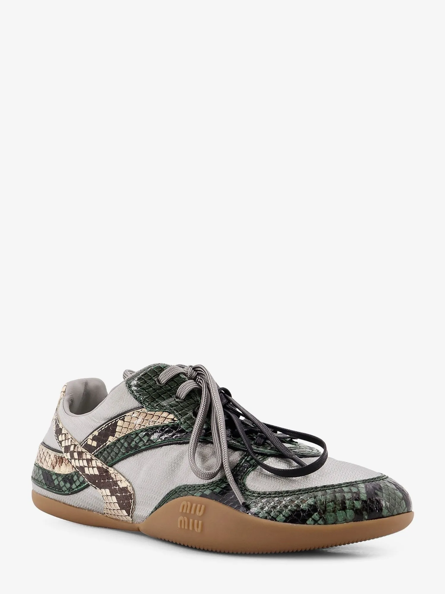 Miu Miu Gymnasium technical fabric and python-print Aisley sneakers sold by Siebentaschen product image thumbnail 2
