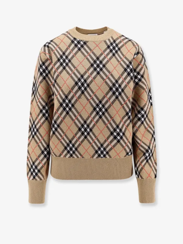 Burberry Wool sweater with Burberry Check motif sold by Siebentaschen