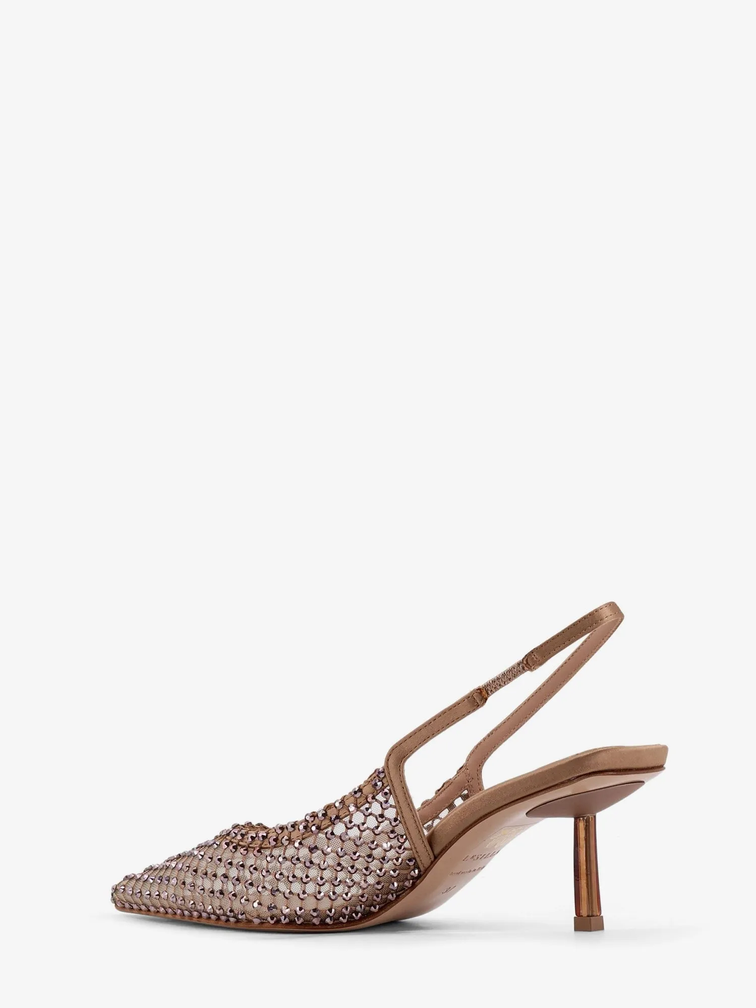 LE SILLA Gilda certified nylon and rhinestones slingback pumps sold by Siebentaschen product image thumbnail 3