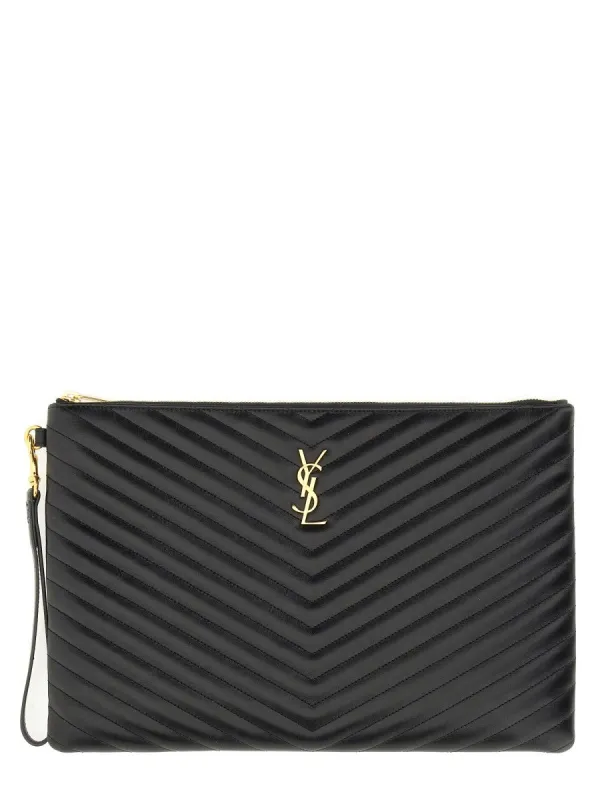 Saint Laurent CASSANDRE LEATHER POUCH sold by Siebentaschen